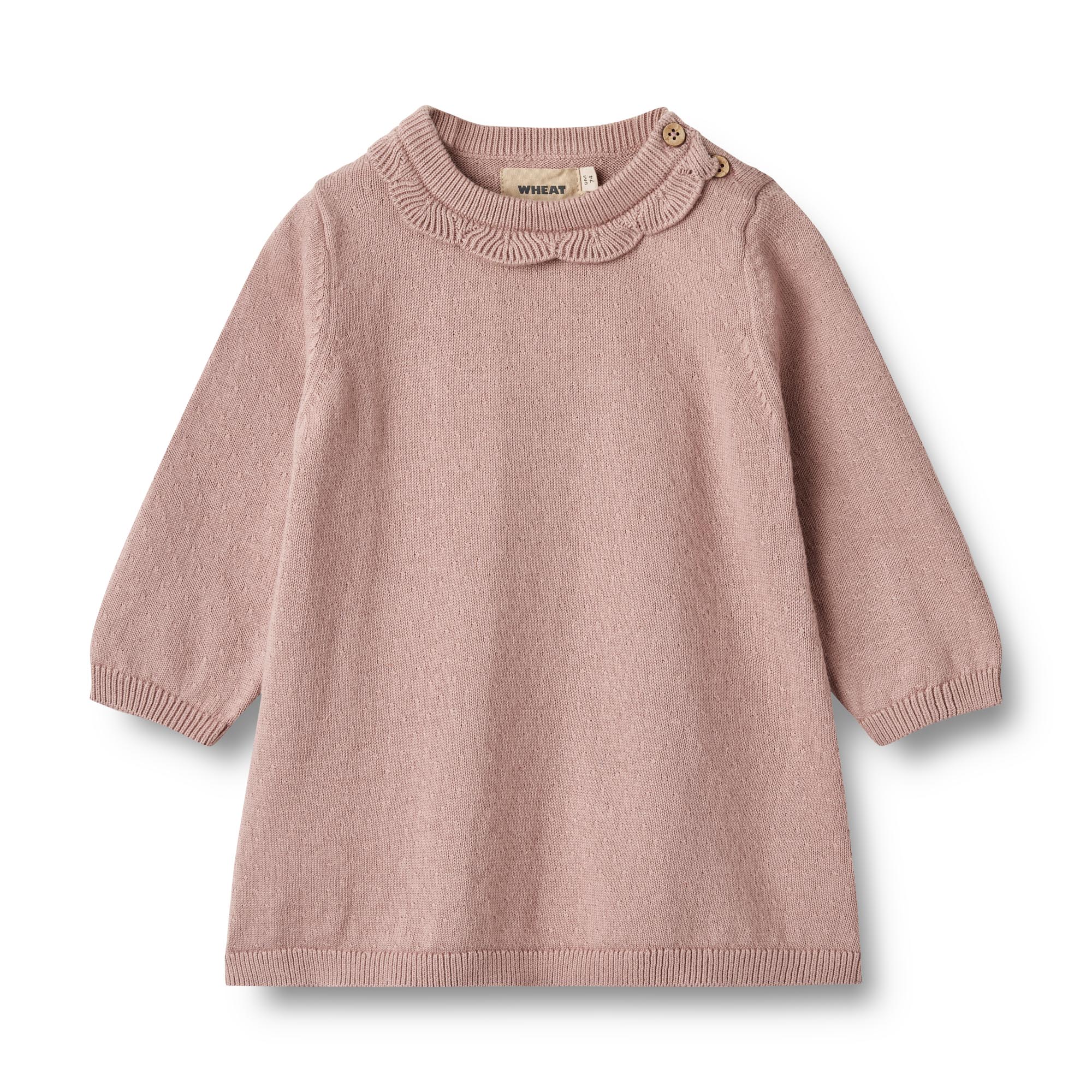 WHEAT Stickad Klänning Nannie Dry rose