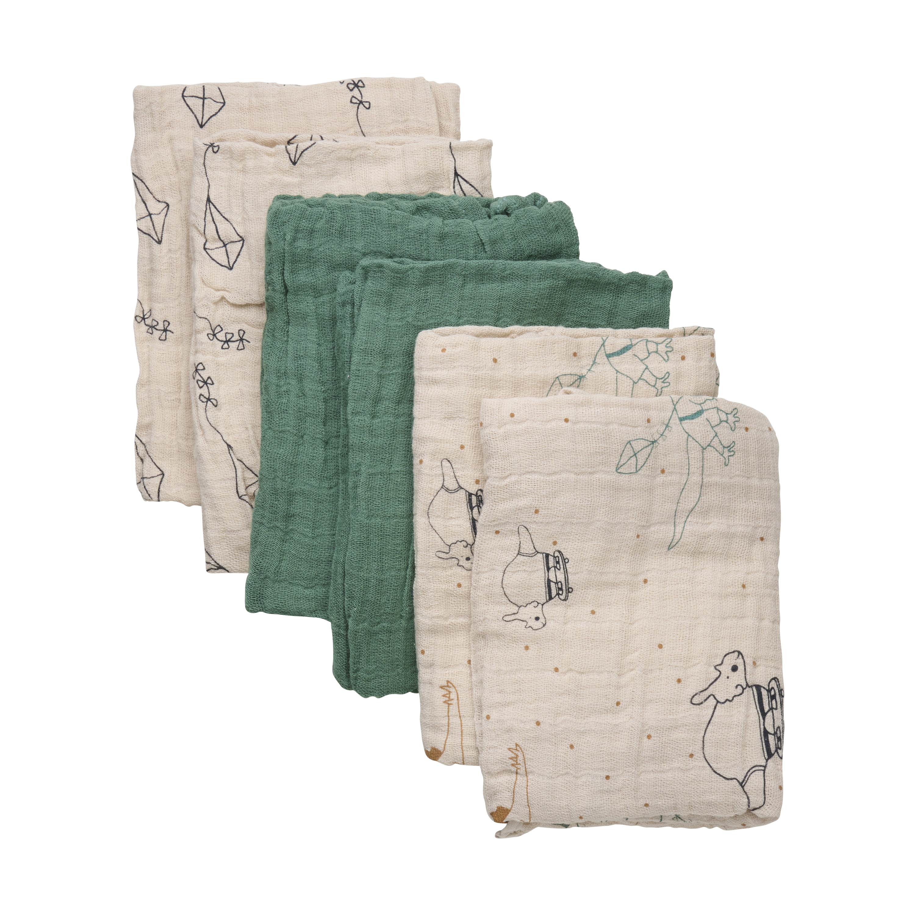 Product Image for Pippi  Muslinfilt 6-pack, Deep Lichen Green - BabyWorld