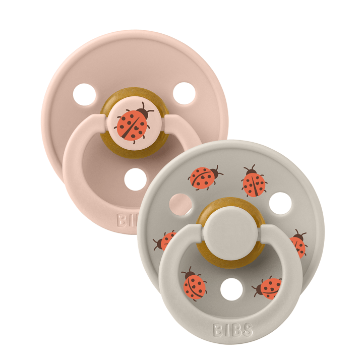Napp Colour 2-Pack Bumblebee Latex - Blush/Sand BIBS