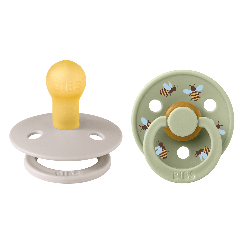 Napp Colour 2-Pack Bumblebee Latex - Mushroom/Sage BIBS