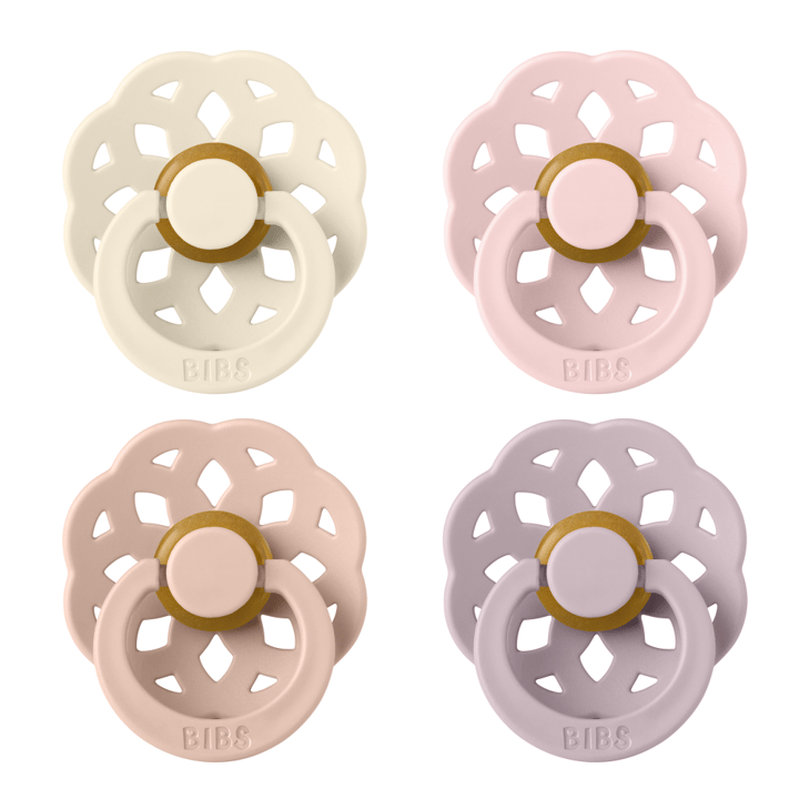 Nappar Boheme 4-Pack Latex - Ivory/Blush/Blossom/Dusk BIBS