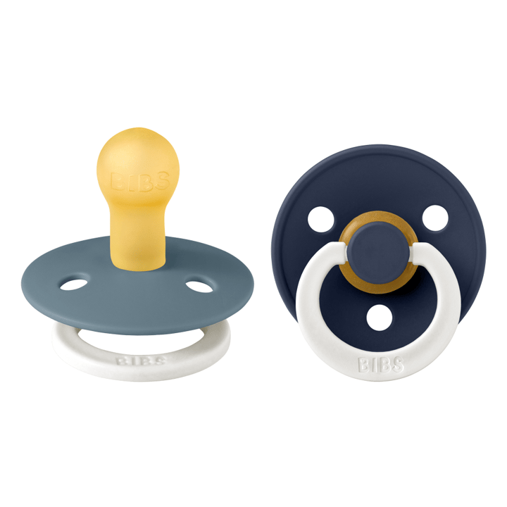 Napp Colour 2-pack Latex Rund night - Petrol/Deep Space BIBS