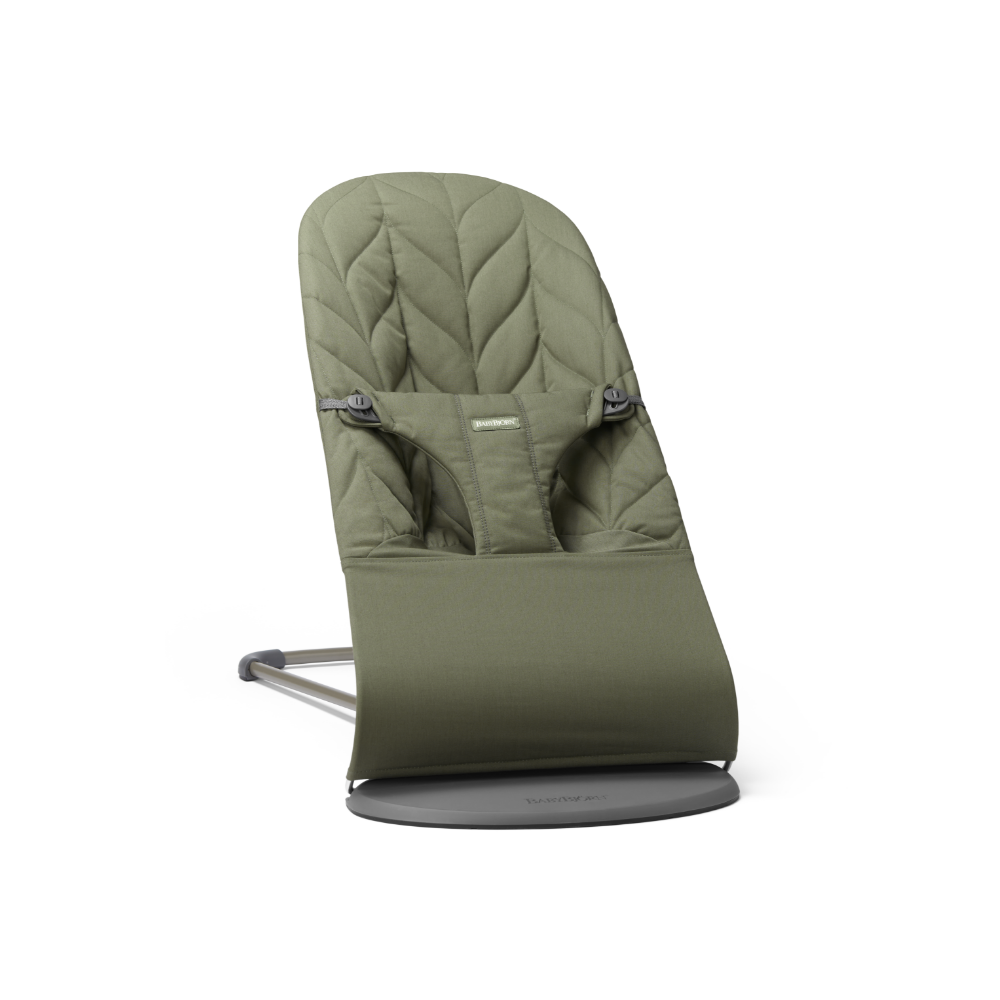 Babybjörn Babysitter Bliss Vävd Bladmönstrad Quilt Mörkgrön