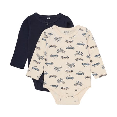 Långärmad Body 2-pack Sky Captain BeKids