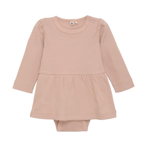 Långärmad Bodyklänning - Rose Dust BeKids