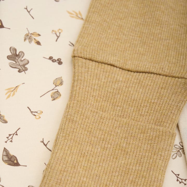 Långärmad Jumpsuit 2-pack - Bone Brown BeKids