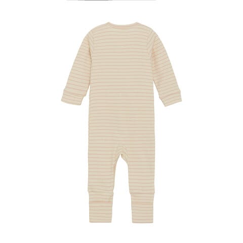 Långärmad Jumpsuit Randig - Rose Dust BeKids