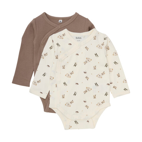 BeKids Långärmad Omlottbody 2-pack Mountain Trail