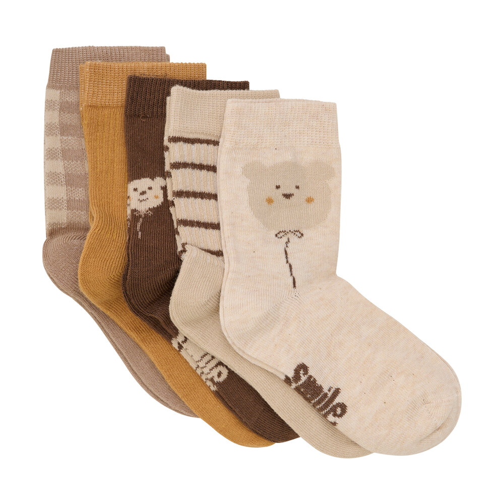BeKids Strumpor 5-pack Simply Taupe