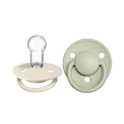 BIBS Napp De Lux 2-Pack silikon Ivory/Sage