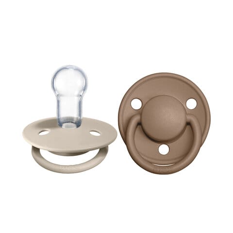 Napp De Lux 2-Pack silikon - Vanilla/Dark Oak BIBS