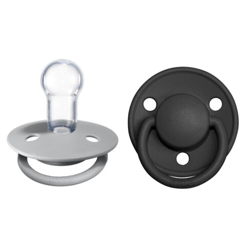 Product Image for BIBS  Napp De Lux 2-pack silikon Cloud/Black - BabyWorld