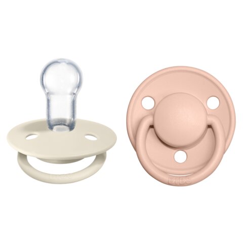 Product Image for BIBS  Napp De Lux 2-pack silikon Ivory/Blush - BabyWorld