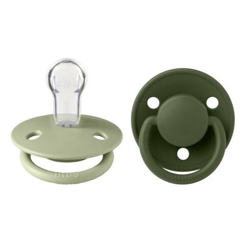 Product Image for BIBS  Napp De Lux 2-pack silikon Sage/Hunter Green - BabyWorld