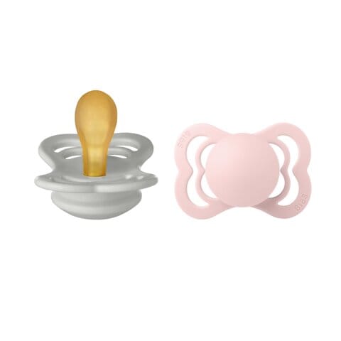Nappar Supreme 2-pack Latex Symmetrisk - Haze/Blossom BIBS
