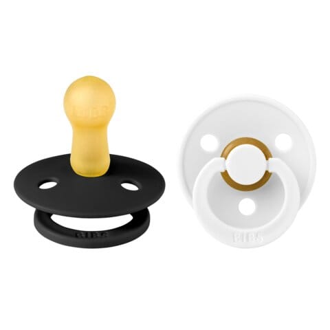 Napp Colour 2-pack Latex Rund - Black/White BIBS
