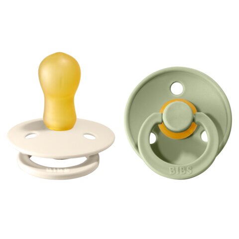 BIBS Napp Colour 2-pack Latex Rund Ivory/Sage