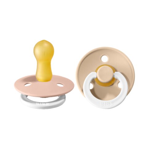 BIBS Napp Colour 2-pack Latex Rund night Blush/Vanilla