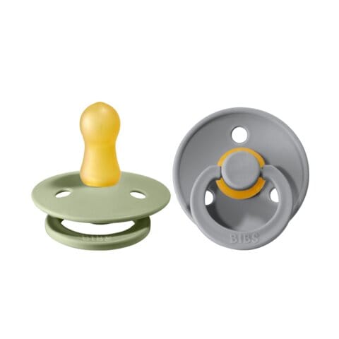 Napp Colour 2-pack Latex Rund - Sage/Cloud BIBS