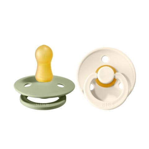Napp Colour 2-pack Latex Rund - Sage/Ivory BIBS