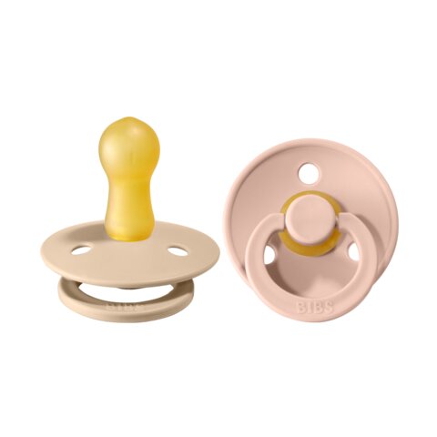 Product Image for BIBS  Napp Colour 2-pack Latex Rund, Vanilla/Blush - BabyWorld