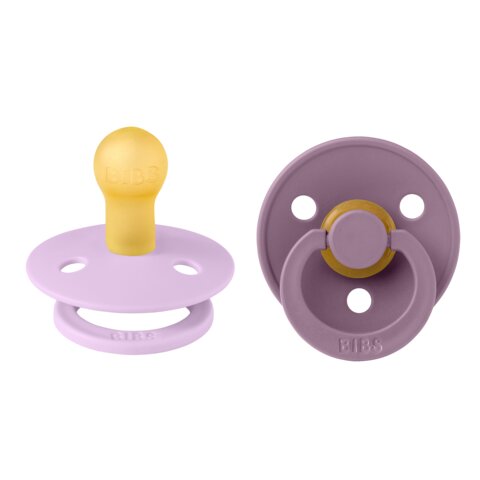 BIBS Napp Colour 2-pack Latex Rund Violet Sky/Mauve