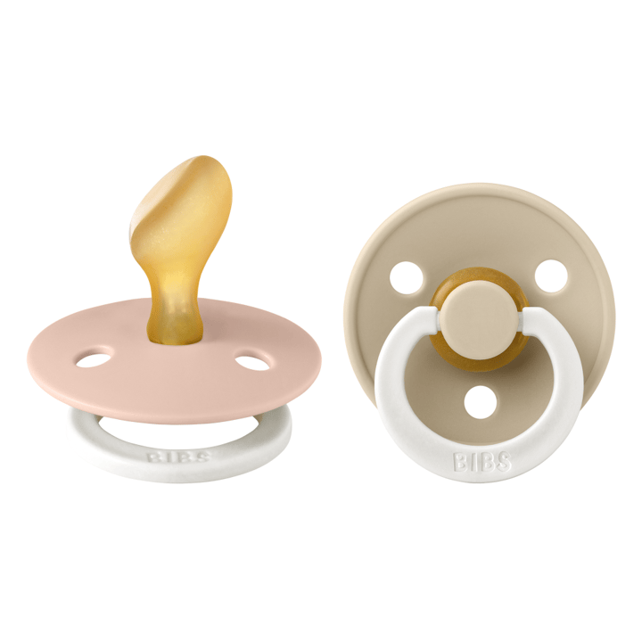 Nappar Colour 2-pack Latex night anatomisk - Blush/Vanilla BIBS