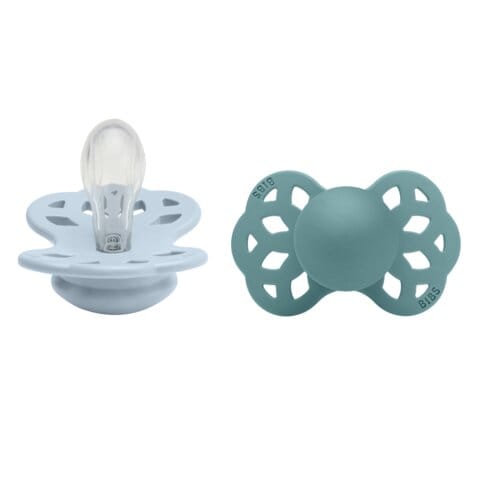 Nappar Infinity 2-pack Silikon symmetrisk - Blue/Island Sea BIBS