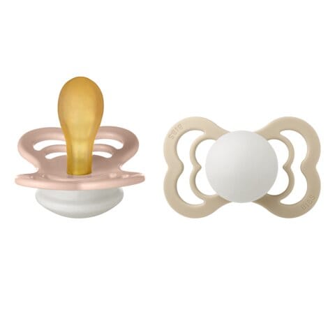 Nappar Supreme Glow 2-pack Latex symmetrisk - Blush/Vanilla BIBS
