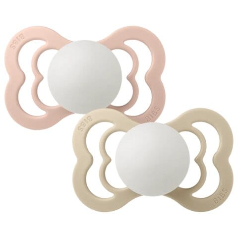 Nappar Supreme Glow 2-pack Latex symmetrisk - Blush/Vanilla BIBS