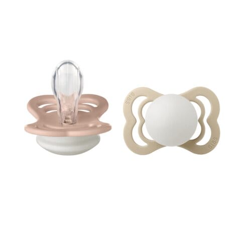 Nappar Supreme Glow 2-pack Silikon symmetrisk - Blush/Vanilla BIBS