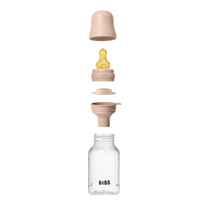 Nappflaska Baby Latex 1-pack 150ml Slow Flow - Blush BIBS