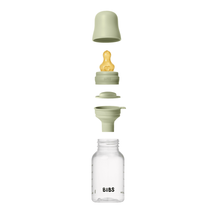 Nappflaska Baby Latex 1-pack 150ml Slow Flow - Sage BIBS