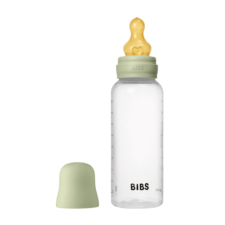 Nappflaska Baby Latex 1-pack 270ml Medium Flow - Sage BIBS