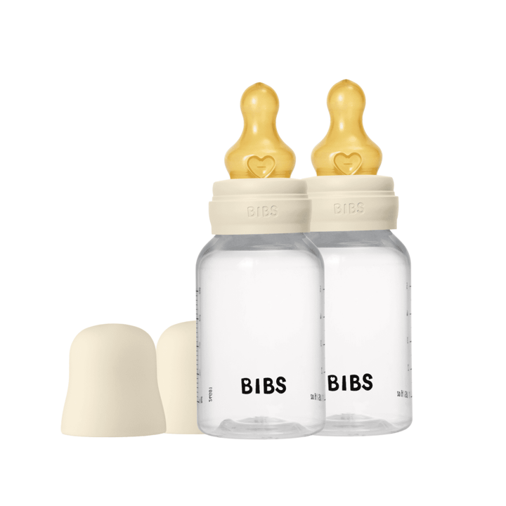 Nappflaska Baby Latex 2-pack 150ml Slow Flow - Ivory BIBS
