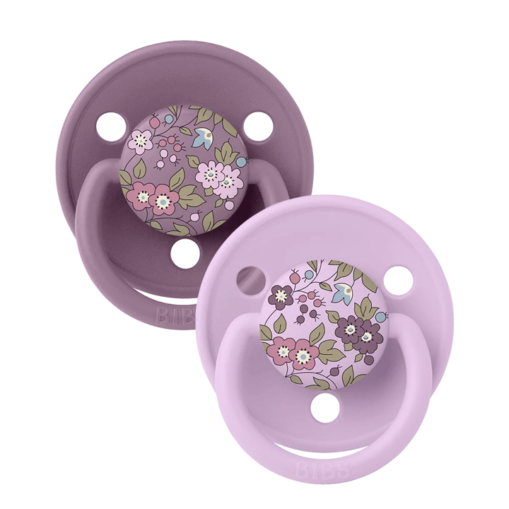 De Lux 2-pack Silikon - Chamomile Lawn Mauve BIBS X LIBERTY