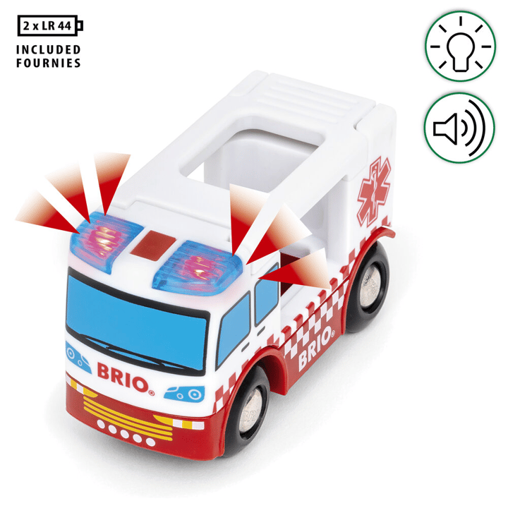 Ambulance med Ljud och Ljus Brio