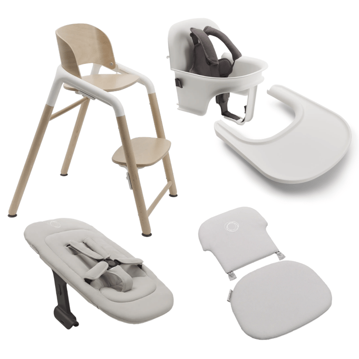 Bugaboo Giraffe Matstol + Bricka + Newbornset + Babyset + Kuddset Bugaboo