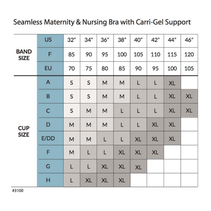 Amnings-Bh Seamless GelWire Svart Carriwell