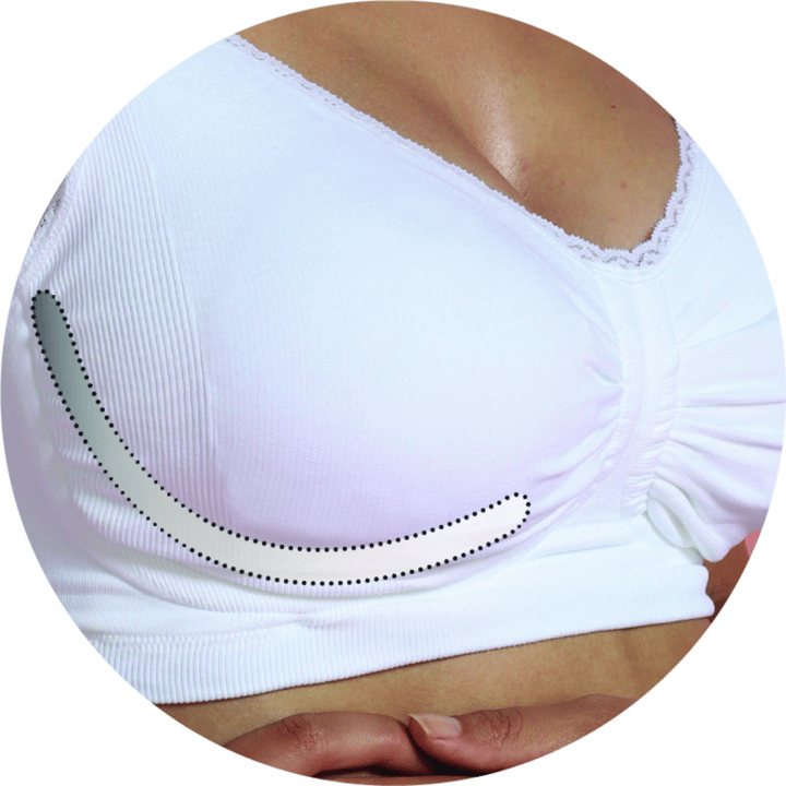 Amnings-Bh Seamless GelWire Vit Carriwell