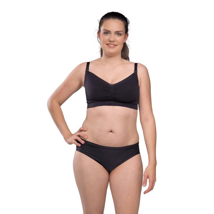 Amnings-Bh Seamless Organic Cotton Svart Carriwell