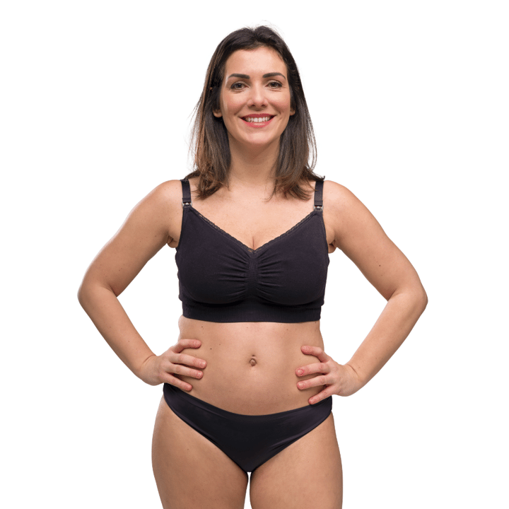 Amnings-Bh Seamless Organic Cotton Svart Carriwell