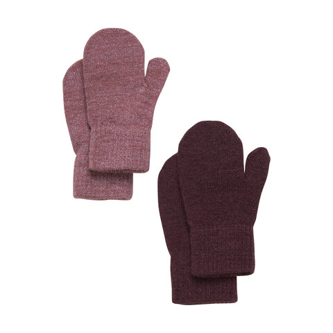 Celavi Glittriga Vantar 2-pack Rose Brown