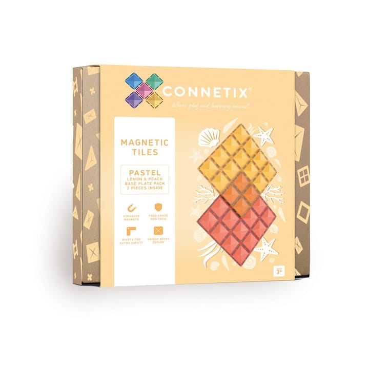 Connext Basplattor 2-pack Pastel - Lemon/Peach CONNETIX