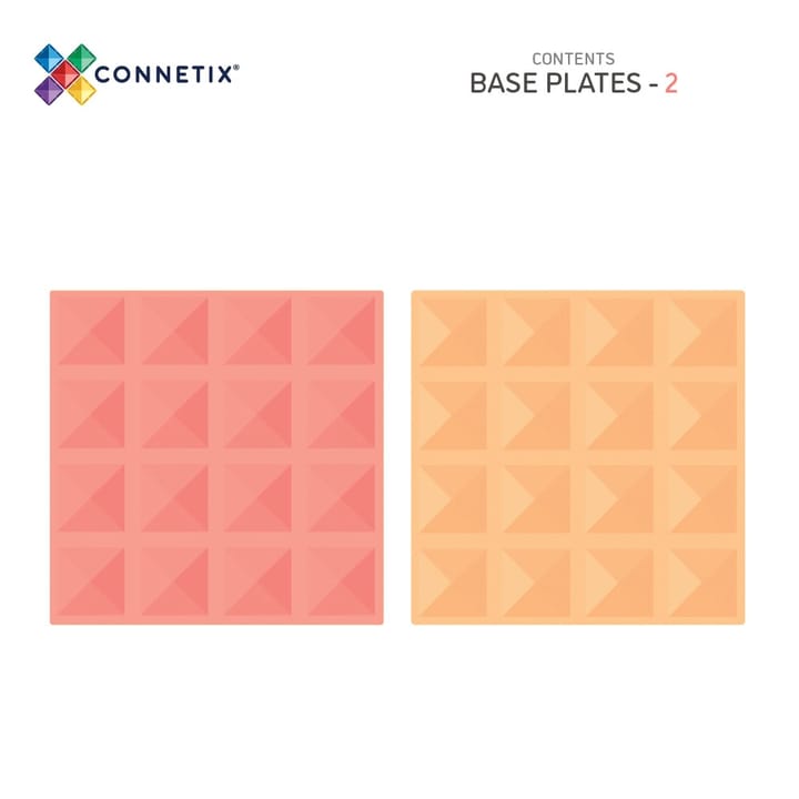 Connext Basplattor 2-pack Pastel - Lemon/Peach CONNETIX
