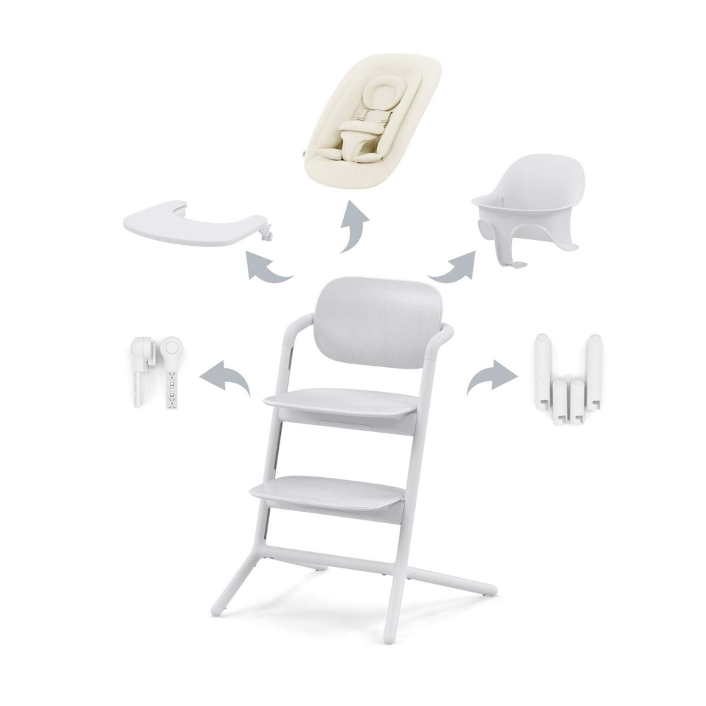 Cybex Lemo Matstol 4in1 Set All White