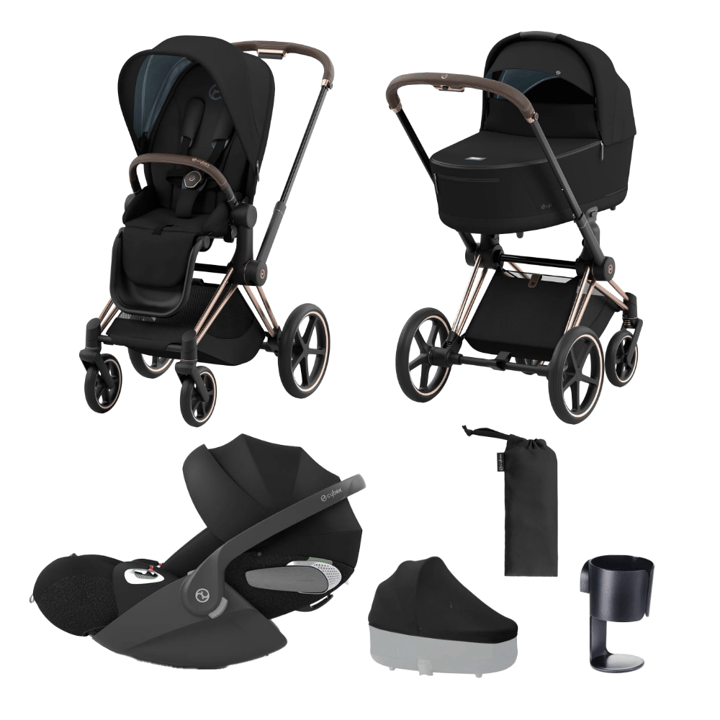 Cybex Priam Duovagn inkl. Cloud T + Myggnät + Mugghållare + Solskydd Cybex