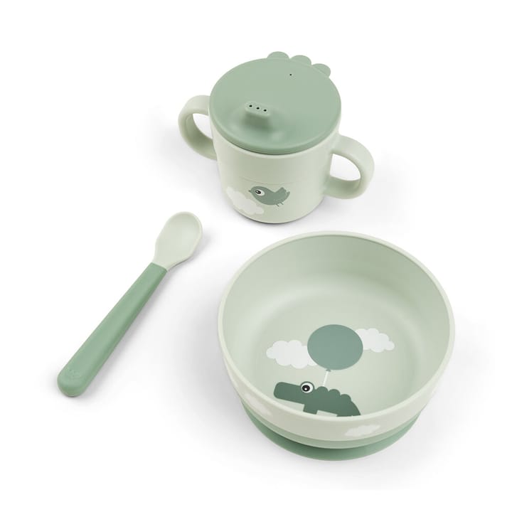 Bestickset Happy Clouds - Green Done By Deer