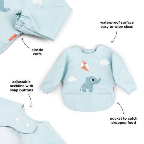 Långärmad Haklapp - Playground Blue Done By Deer
