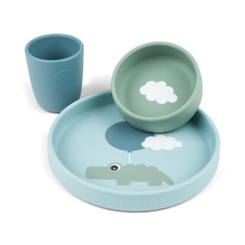 Matset Silkon Happy Clouds - Blue Done By Deer
